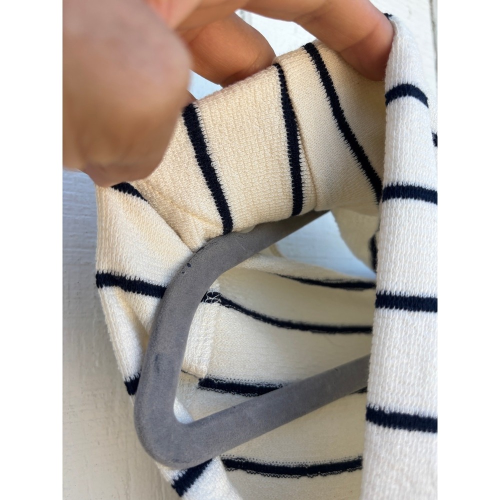Daily Practice Anthropologie Mini Dress Black Cream Stripe Sleeveless Casual XS - Picture 6 of 6
